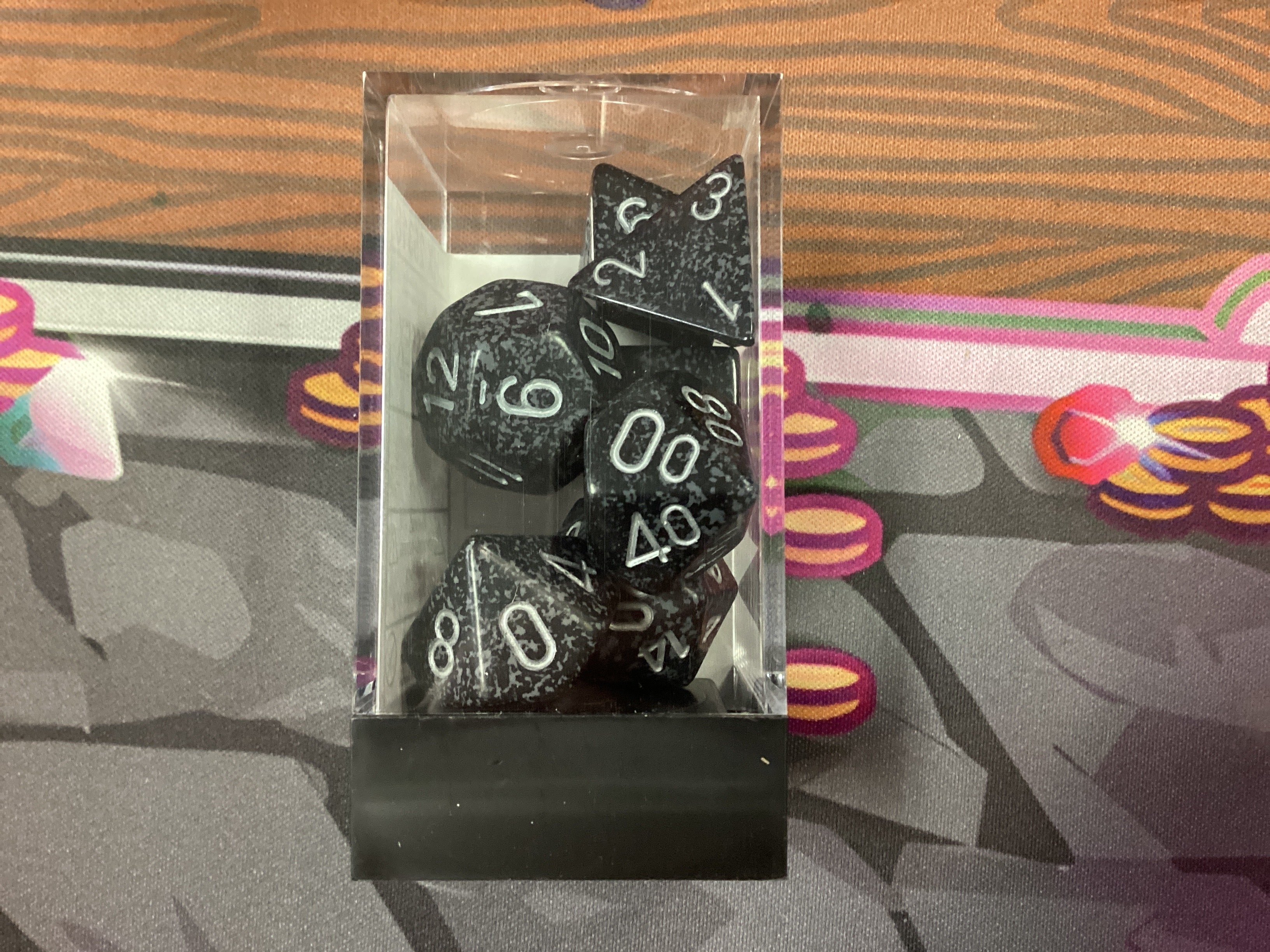 Polyhedral 7-Die Speckled Ninja Dice Set chx 25318