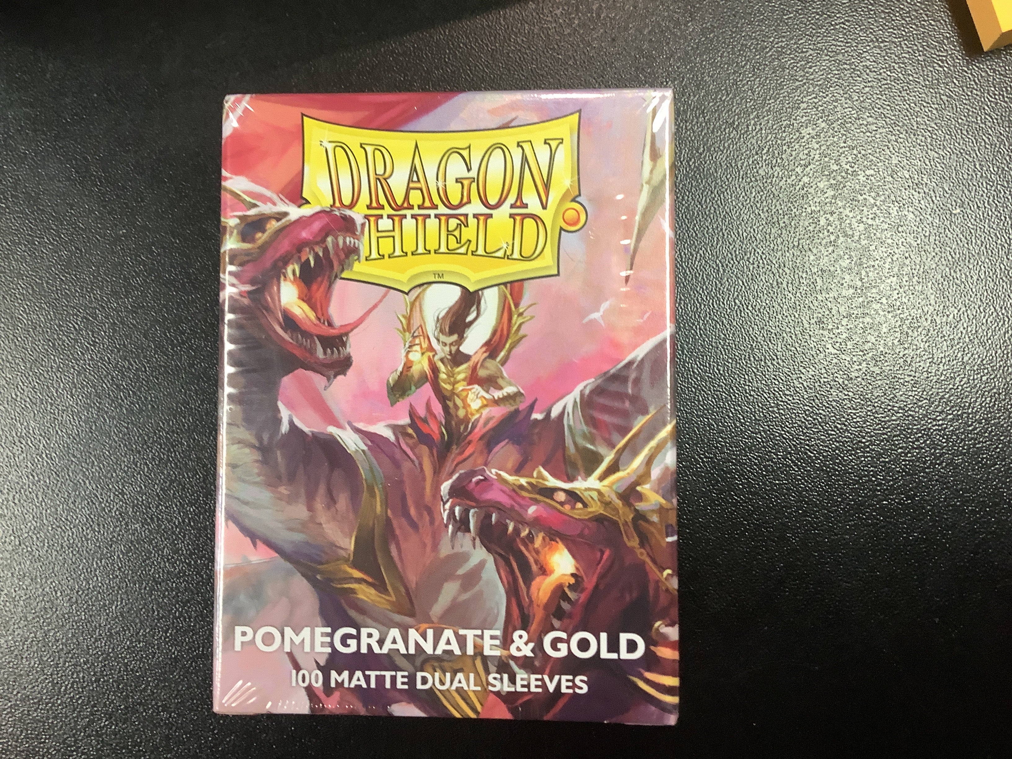 Dragon Shield Dual Matt Pomegranate & Gold Sleeves