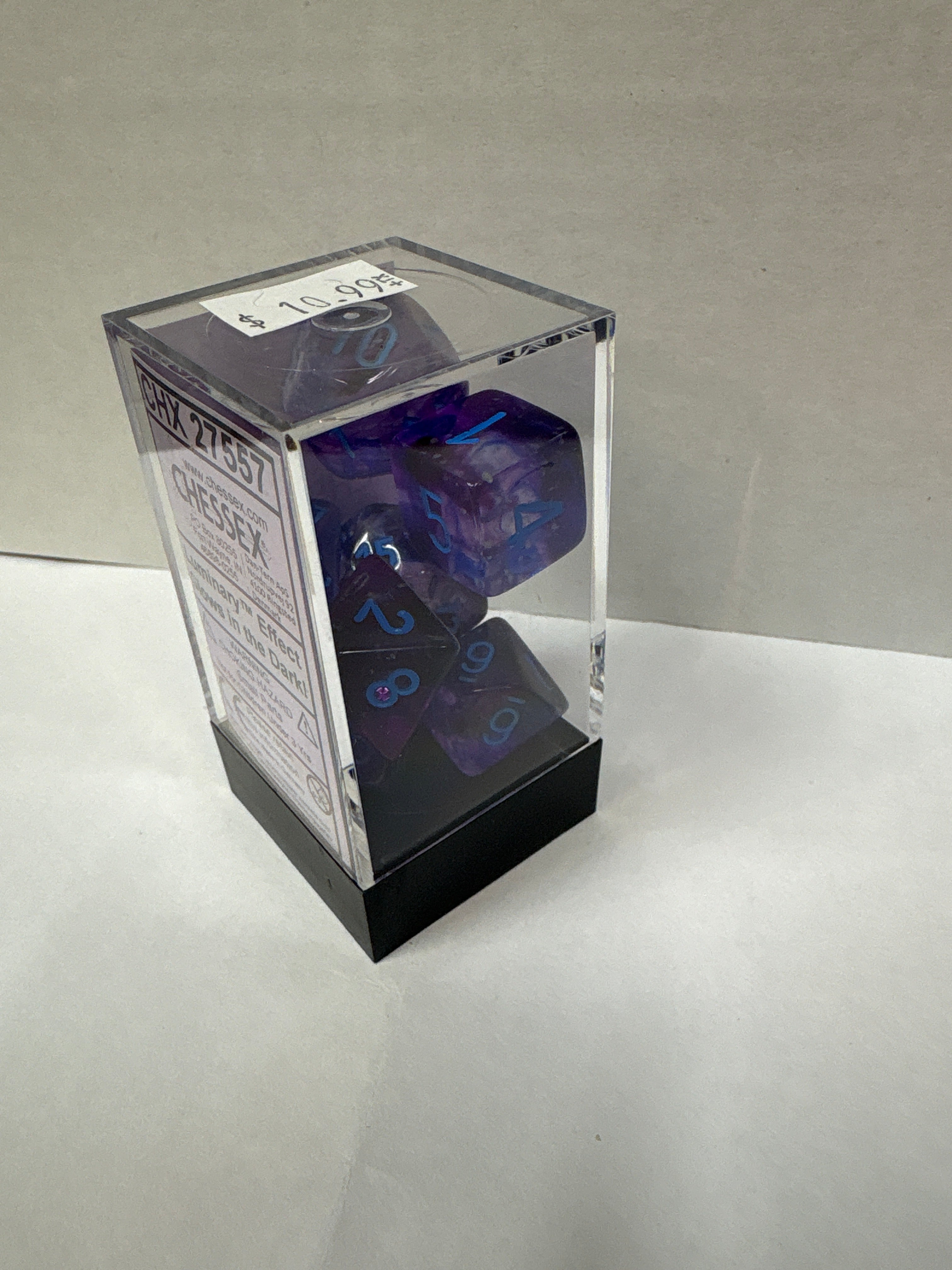 Dice Sets: Chessex 27557 Nebula Nocturnal blue polyhedral 7 die set