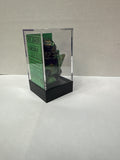 Dice Set: Gemini black – green/gold polyhedral seven die set