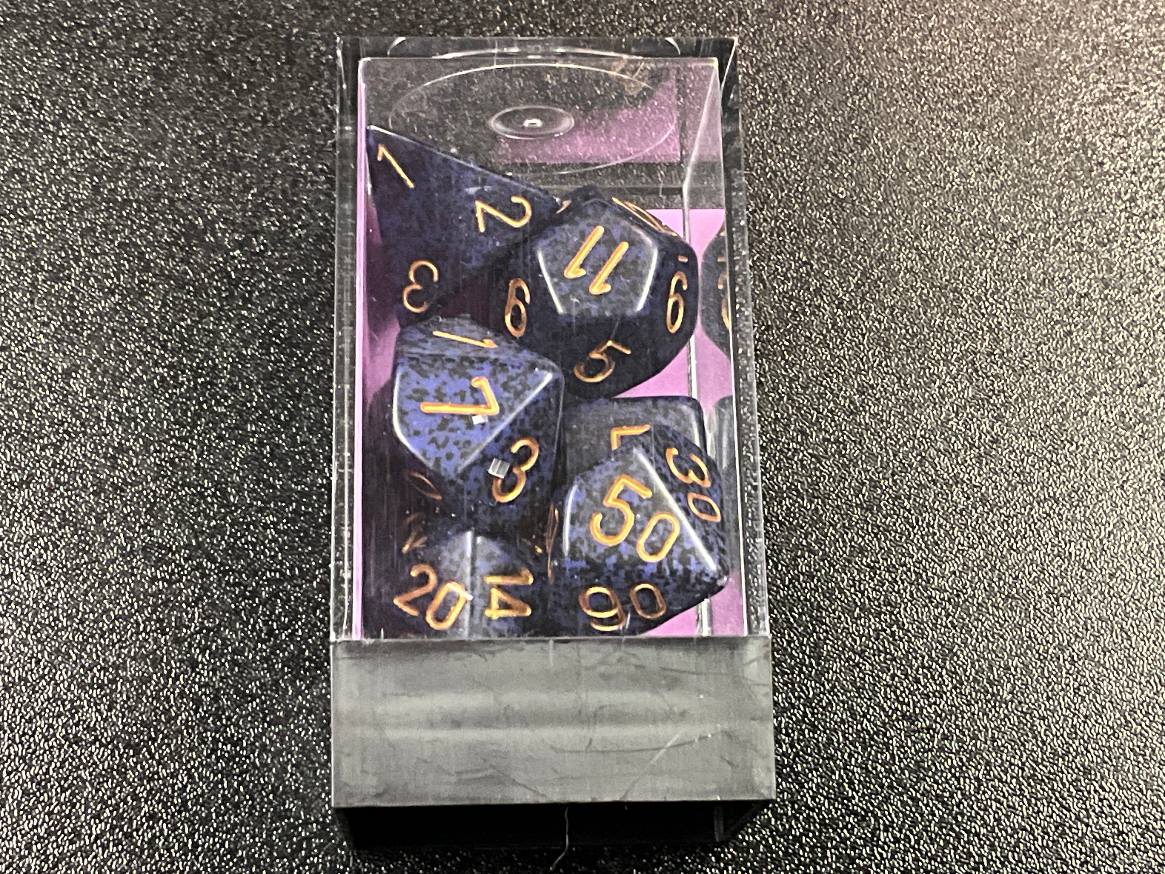 Dice Sets Chessex Golden Cobalt