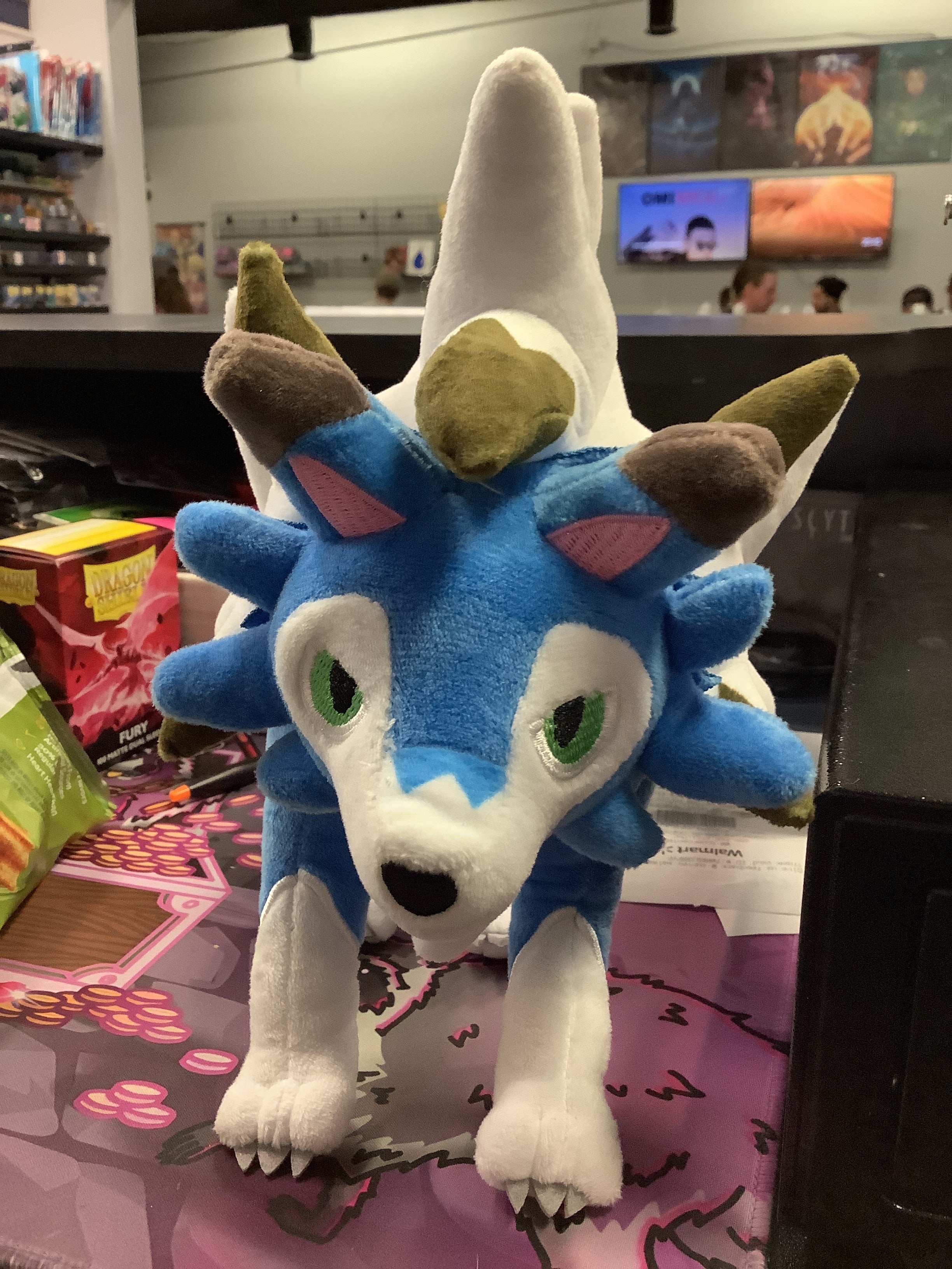 Pokemon Lycanroc dusk midnight form plush