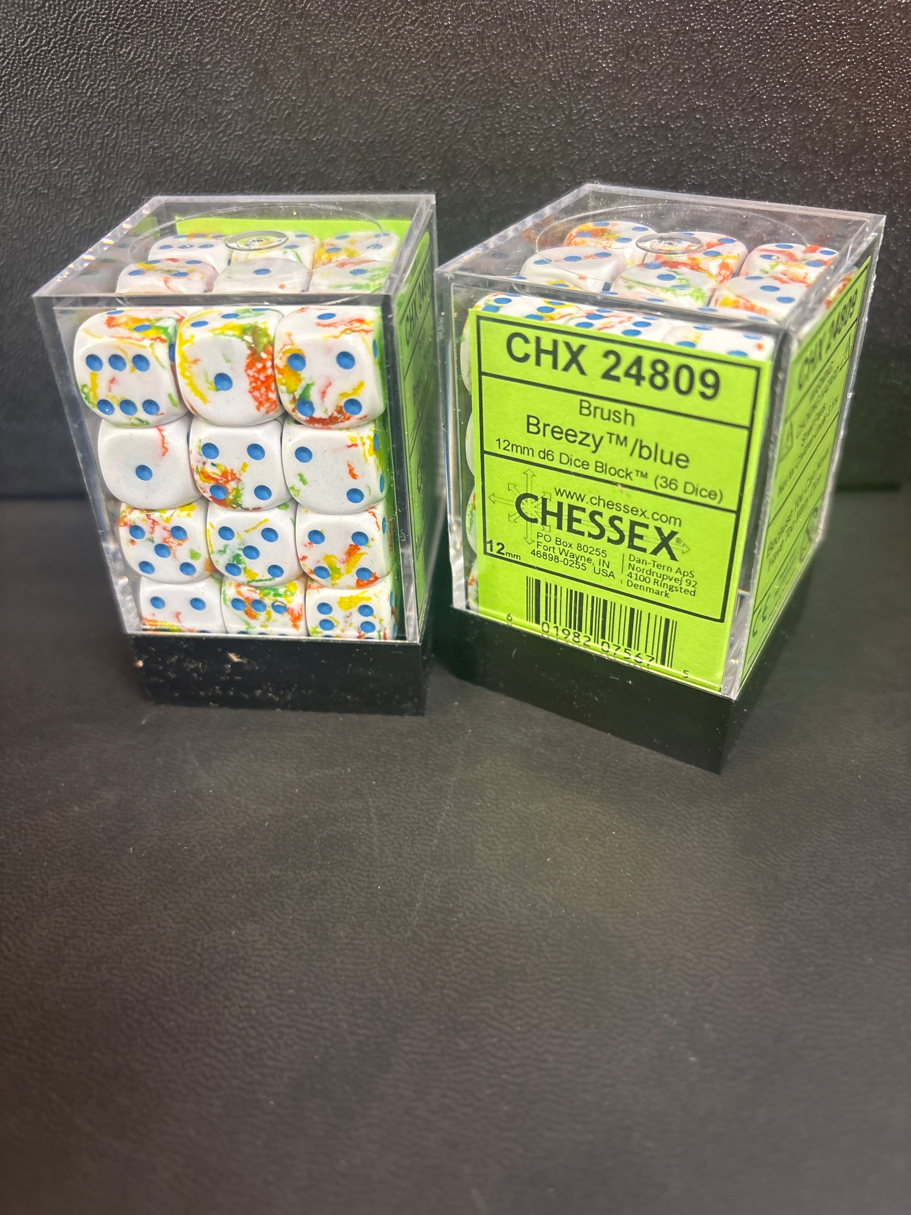 Dice sets: Chessex 36 mini dice Brush Breezy Blue- CHX 24809
