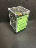 Dice Set: Chessex 12 dice set brush deep forest/gold CHX - 24605￼