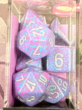 7 Set Cube Speckled Silver Tetra Polyhedral Standard Size Durable Sharp Edge Chessex Manufacturing
