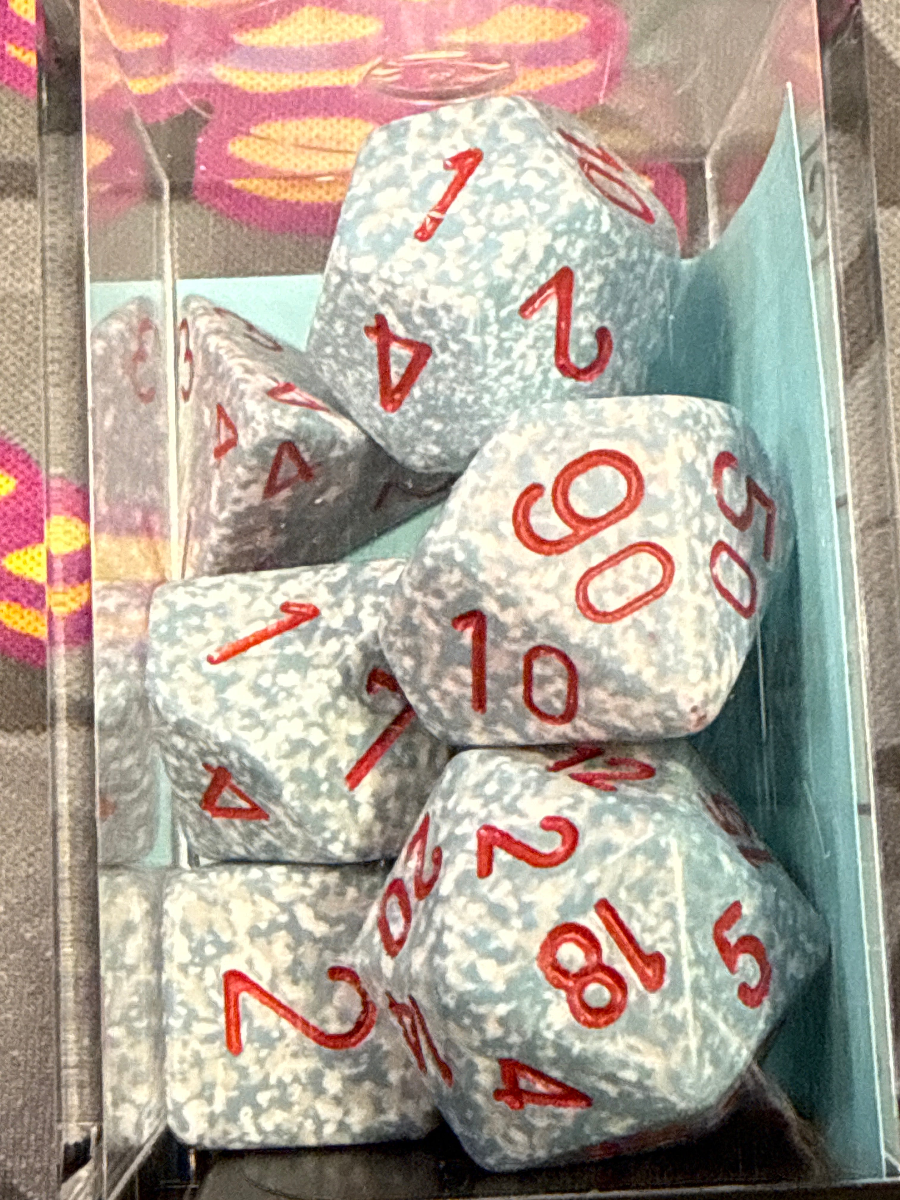 Chessex DND Dice Set D&D Dice-16mm Speckled Air Plastic Polyhedral Dice Set-Dungeons and Dragons Dice Includes 7 Dice