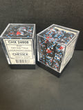 Dice set: Chessex 36 mini dice set brush – dark side blue - CHX 24808￼