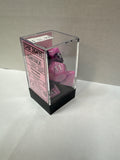 Dice Sets: Chessex 26430 black light reactive black – pink/white