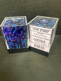 Dice Set: Chessex 36 mini dice set nebula nocturnal/blue - CHX 27957￼