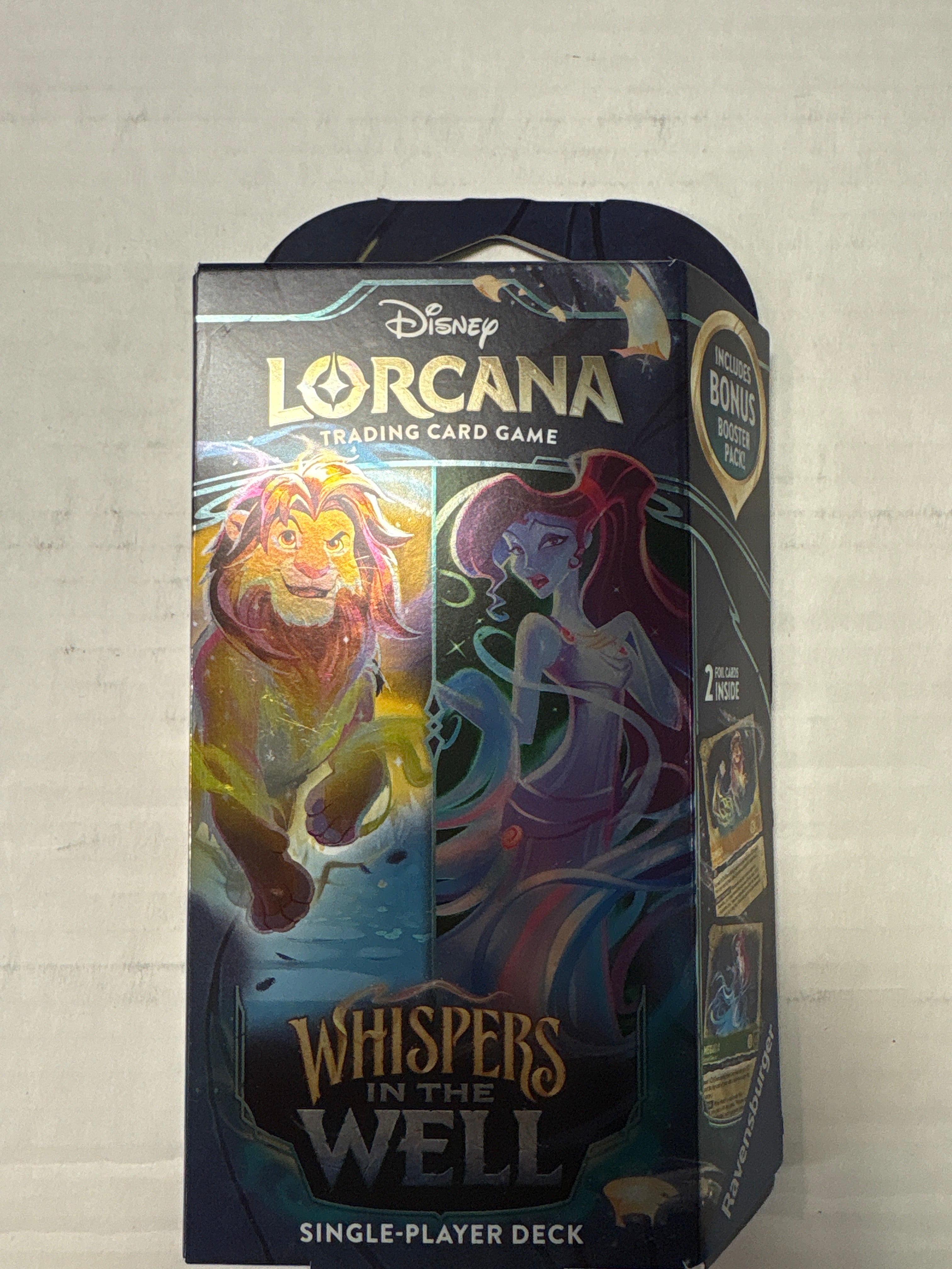Lorcana TCG: Whispers in the Well Single-Player Deck - Amber & Emerald - Engaging Gameplay - Over 200 Original Disney Artworks