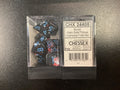 Chessex brush dark side / blue polyhedral 7-die set chx 24408