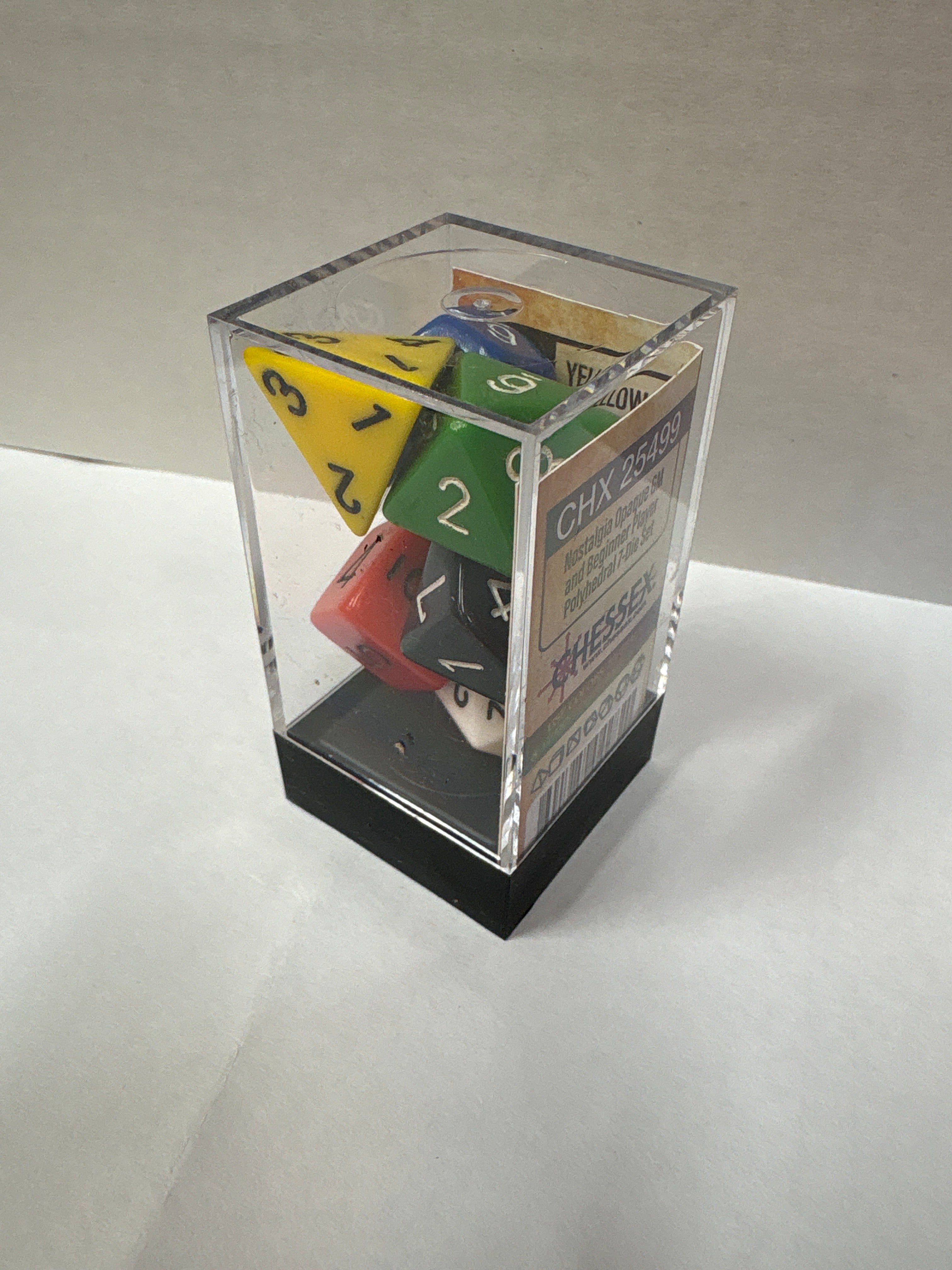 Dice Sets: Chessex 25499 nostalgia, opaque and beginner player polyhedral seven dice set