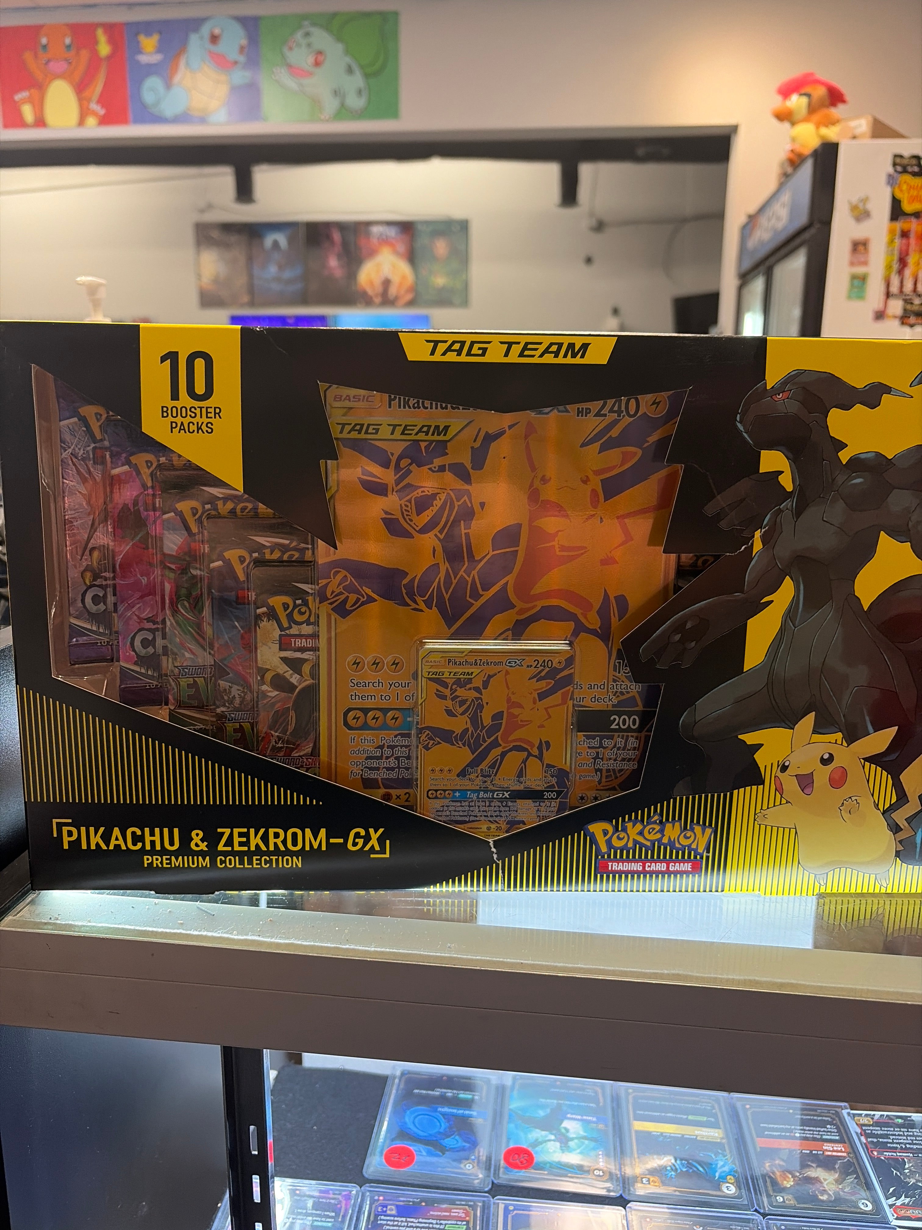 Pikachu and zekrom gx premium collection