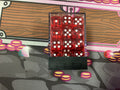 CHX 23804 translucent red/white 12mm d6 dice block