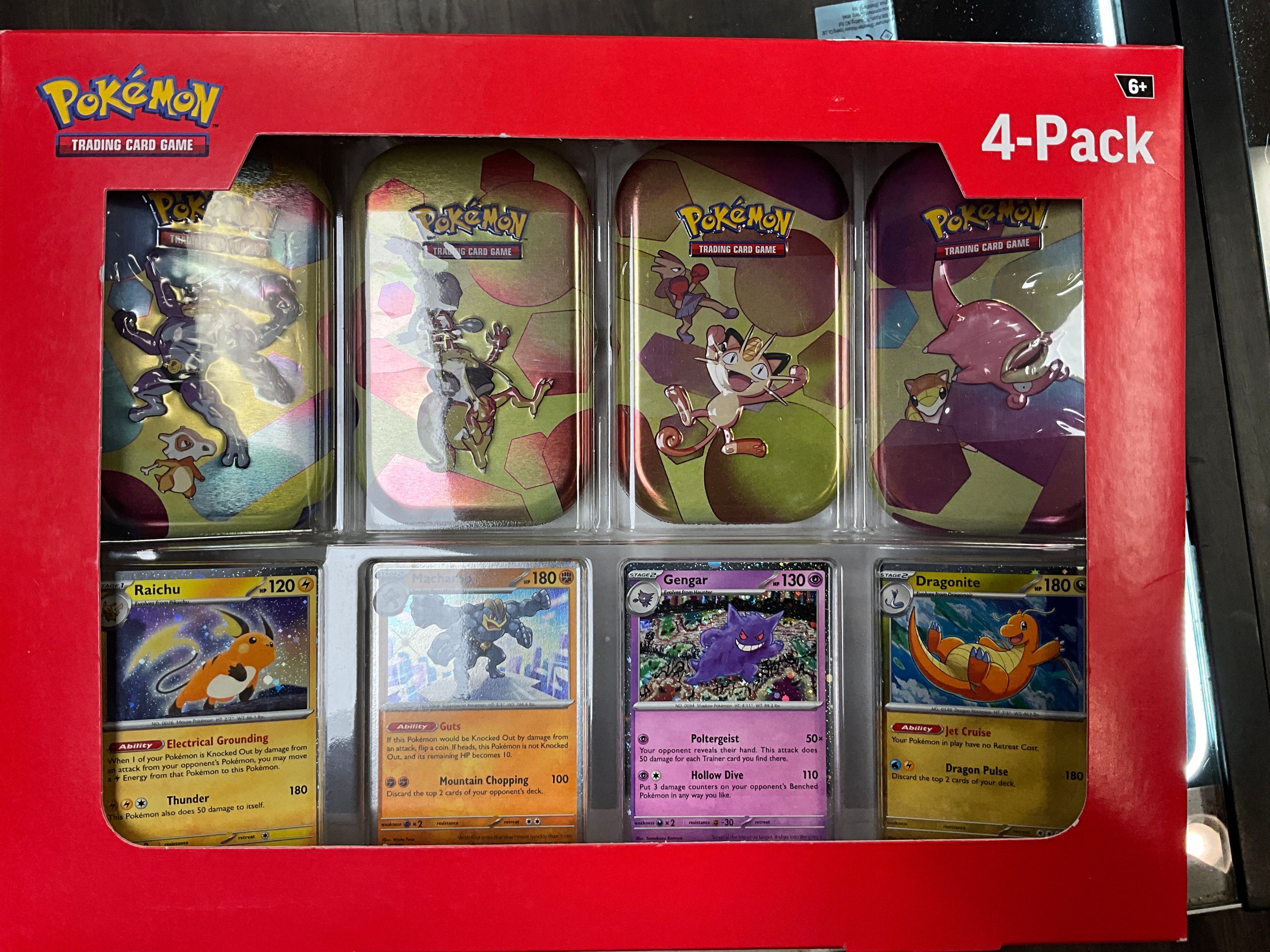 Pokémon: 4 Pack Scarlet + Violet Mini Tins + 4 Foil Cards