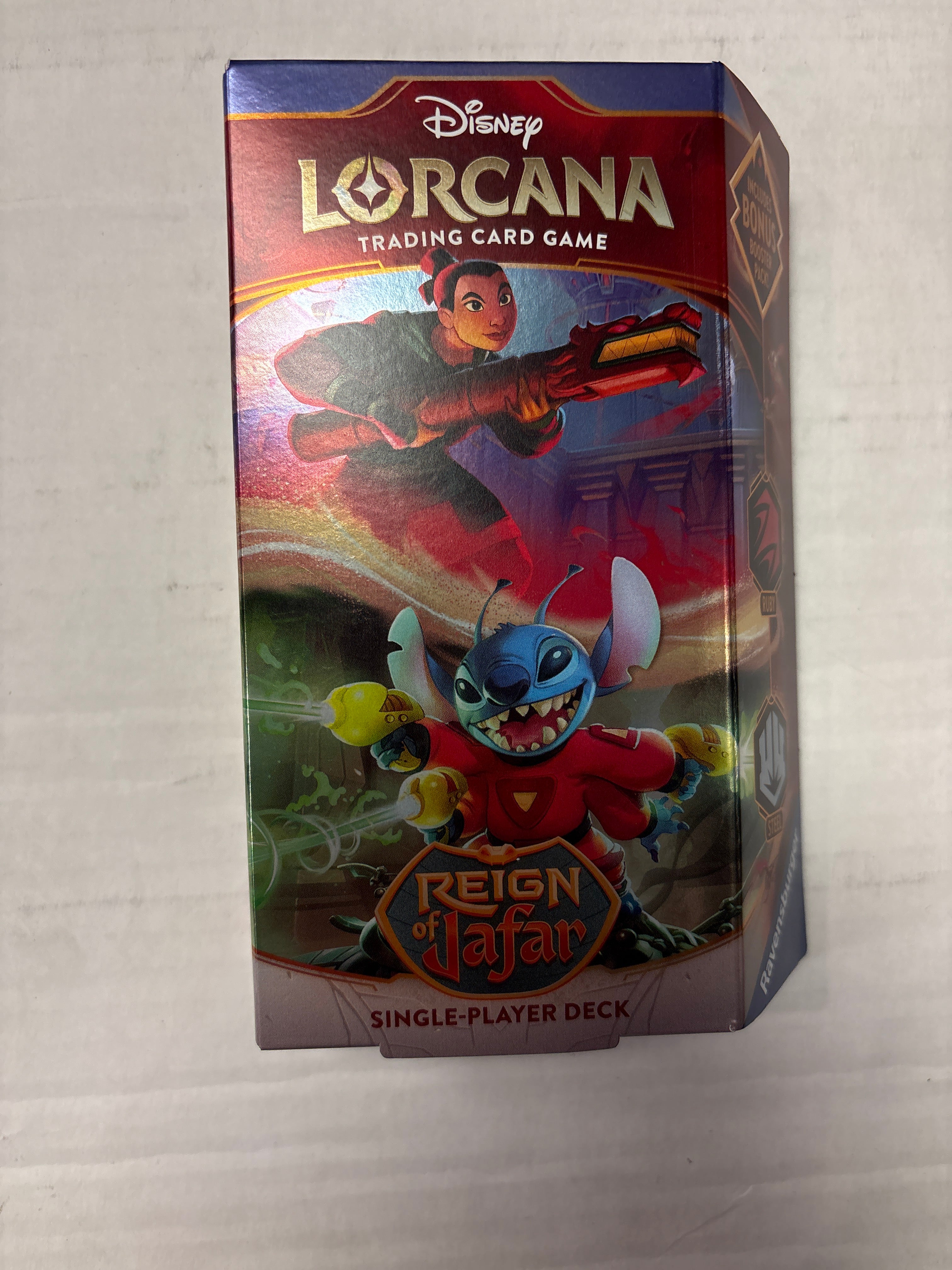 Ravensburger Disney Lorcana TCG: Reign of Jafar Single-Player Deck – Ruby & Steel for Ages 8 and Up| Engaging Gameplay | Over 200 Original Disney Artworks