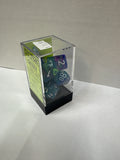 Dice Sets: Chessex 27546 festive waterlily/white polyhedral seven dice set ￼