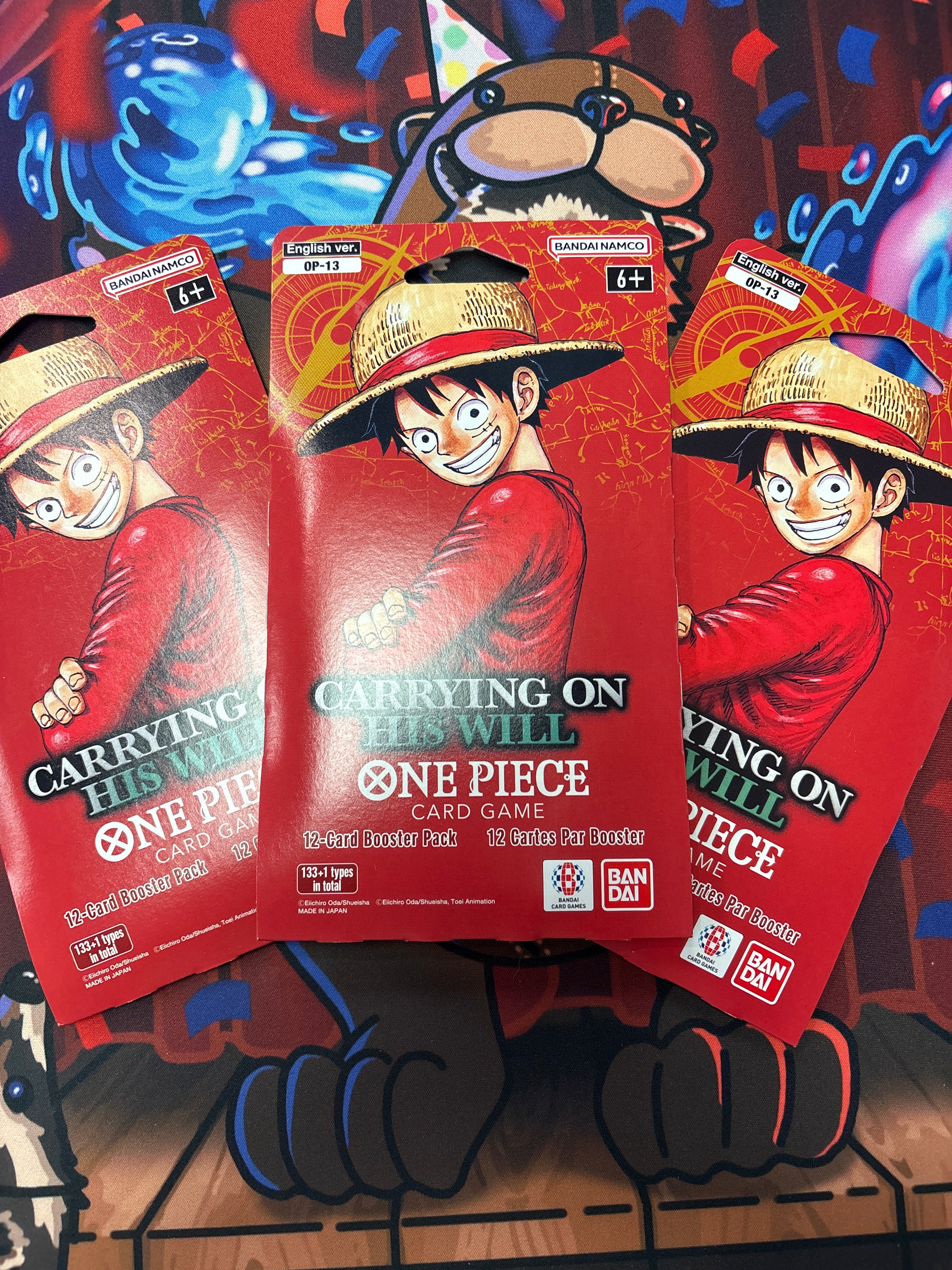 One piece carrying on his Will sleeved booster pack