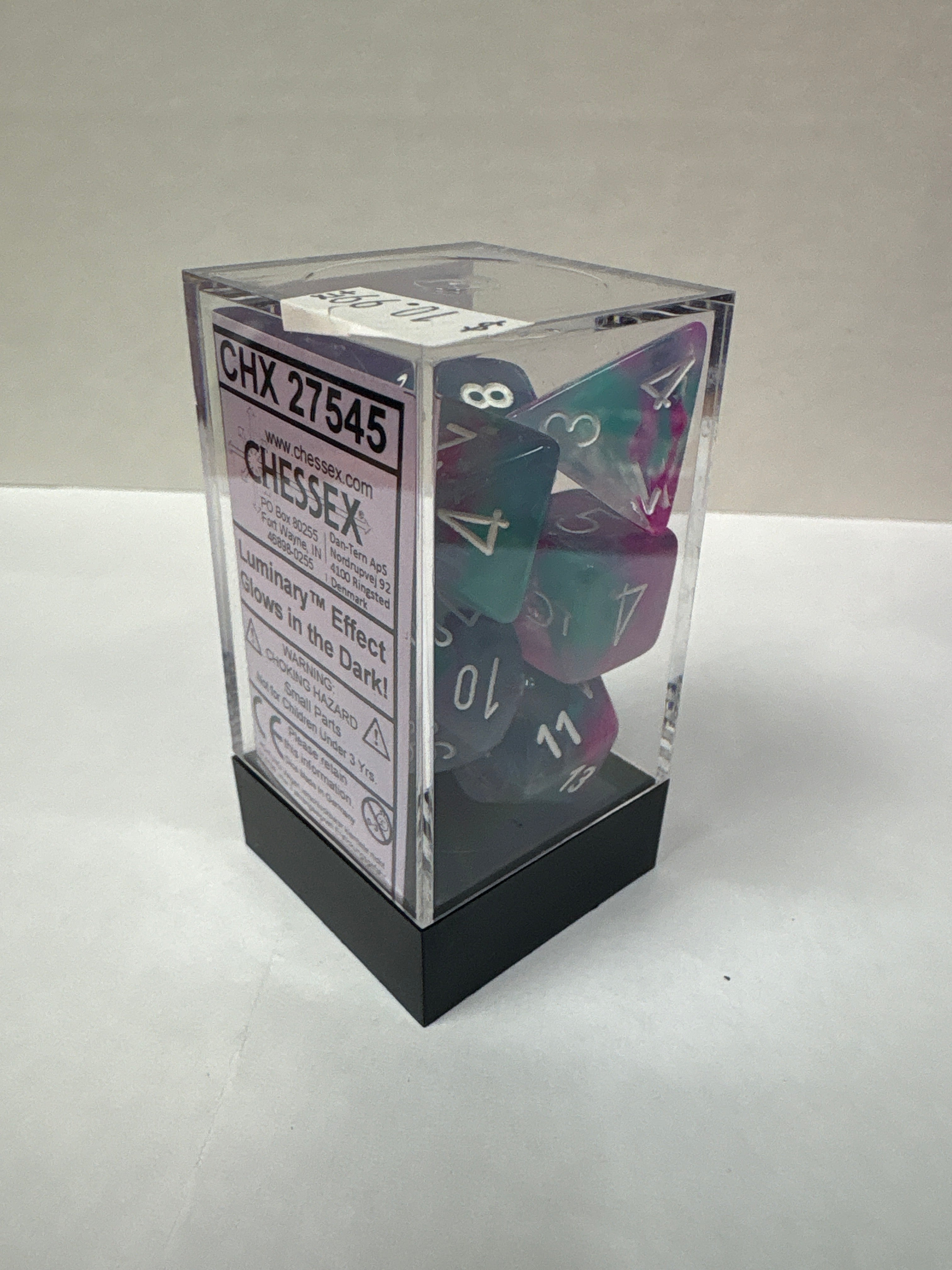 Dice set: Chessex 27545 nebula wisteria/white polyhedral seven die set
