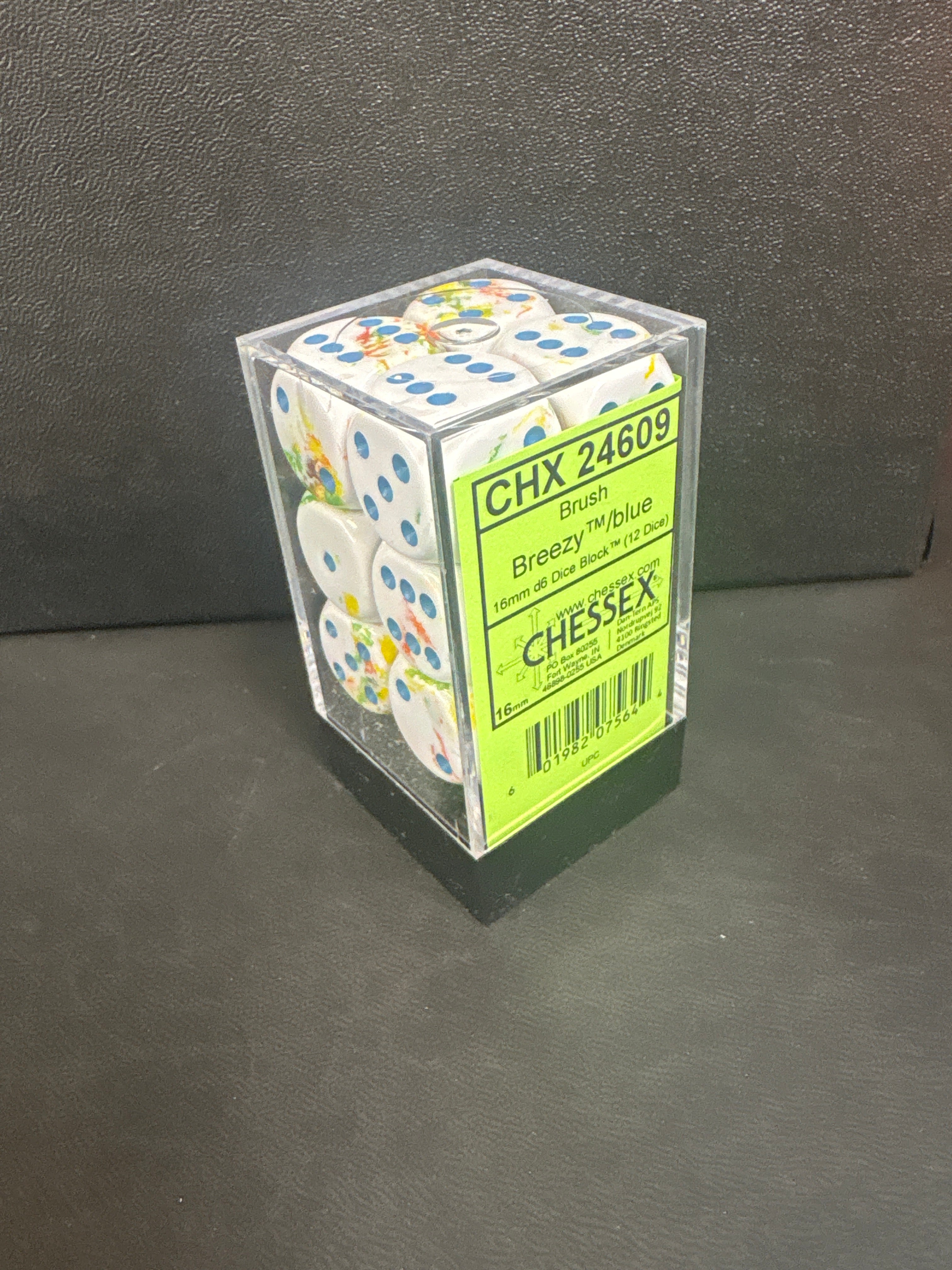 Dice Set: Chessex 12 dice set brush breezy/blue - CHX 24609￼