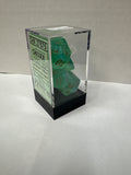 Dice Set: Chessex 27575 Borealis light green/gold polyhedral seven dice set
